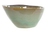 BOWL STONEWARE 15,1X11,8X8,5 ENAMELED TURQUOISE