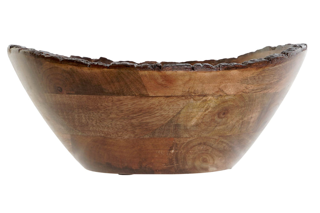 SALAD BOWL MANGO 30X30X12 DARK BROWN