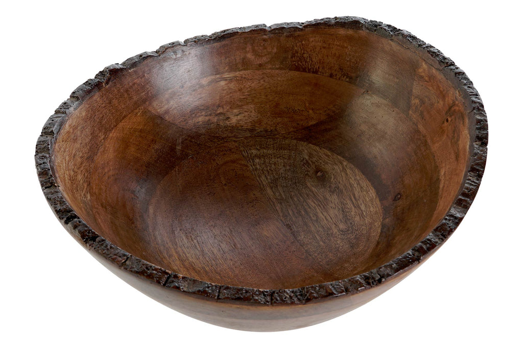 SALAD BOWL MANGO 30X30X12 DARK BROWN