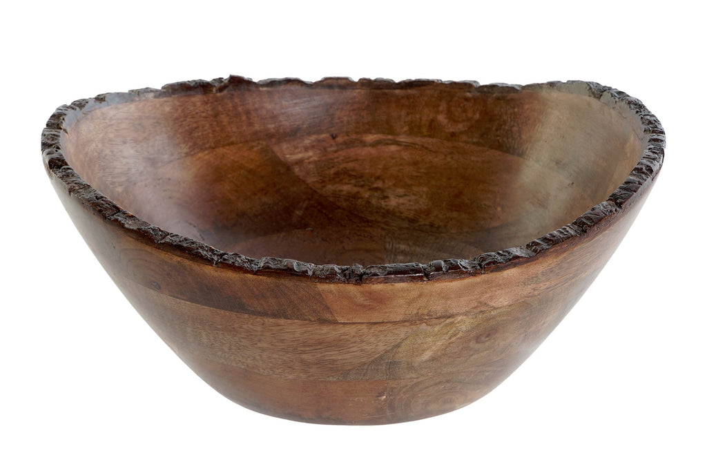 SALAD BOWL MANGO 30X30X12 DARK BROWN