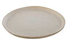 Load image into Gallery viewer, PLATE STONEWARE ENAMELLED 27X27X2,5 WORN OUT BEIGE