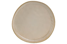 Load image into Gallery viewer, PLATE STONEWARE ENAMELLED 27X27X2,5 WORN OUT BEIGE