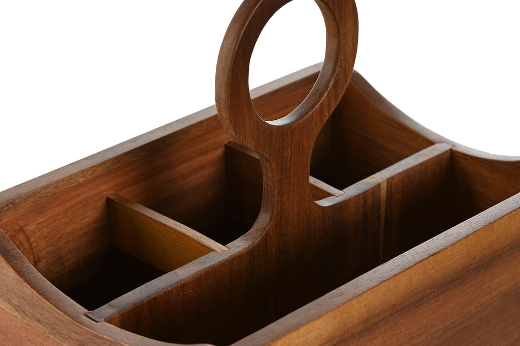 CUTLERY TRAY ACACIA 21X14,5X22 6COMP, NATURAL