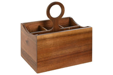 Load image into Gallery viewer, CUTLERY TRAY ACACIA 21X14,5X22 6COMP, NATURAL