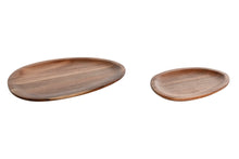 Load image into Gallery viewer, PLATE SET 2 ACACIA 26X18X1,6 OVAL NATURAL