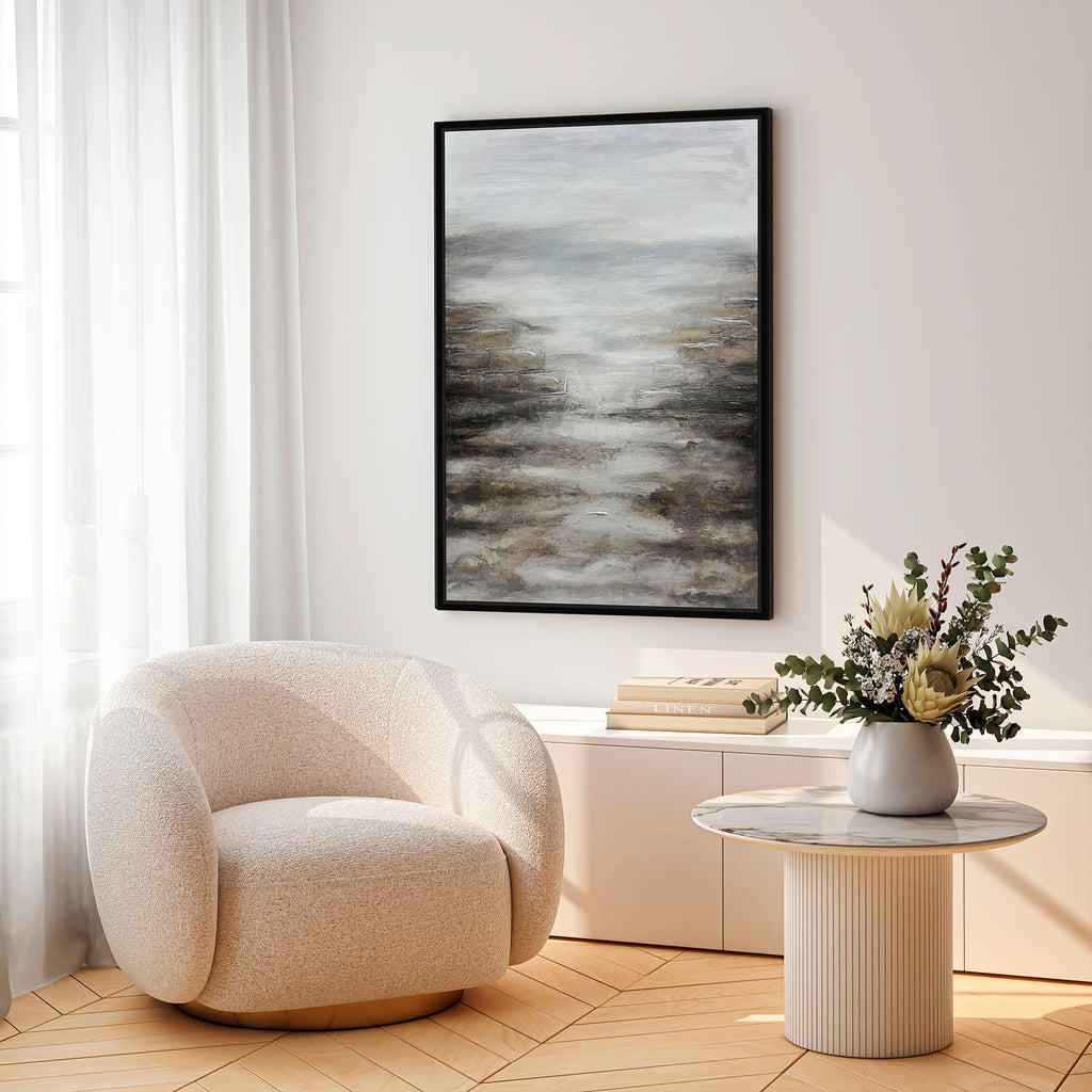 Premium painting with black frame - Landscape I - E. Thorne