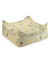 Load image into Gallery viewer, Terrazzo Moss Square Ottoman