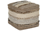 FOOTREST JUTE WOOL 45X45X45