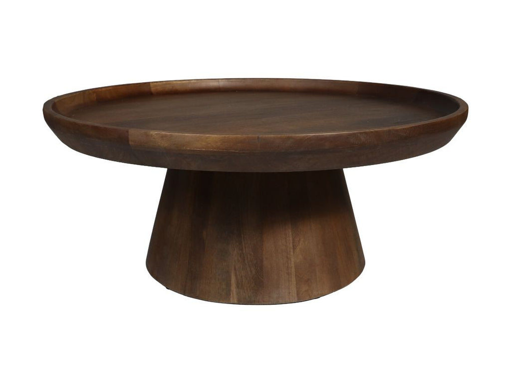 Round Coffee Table Drum-75x75x32-Brown-Mango