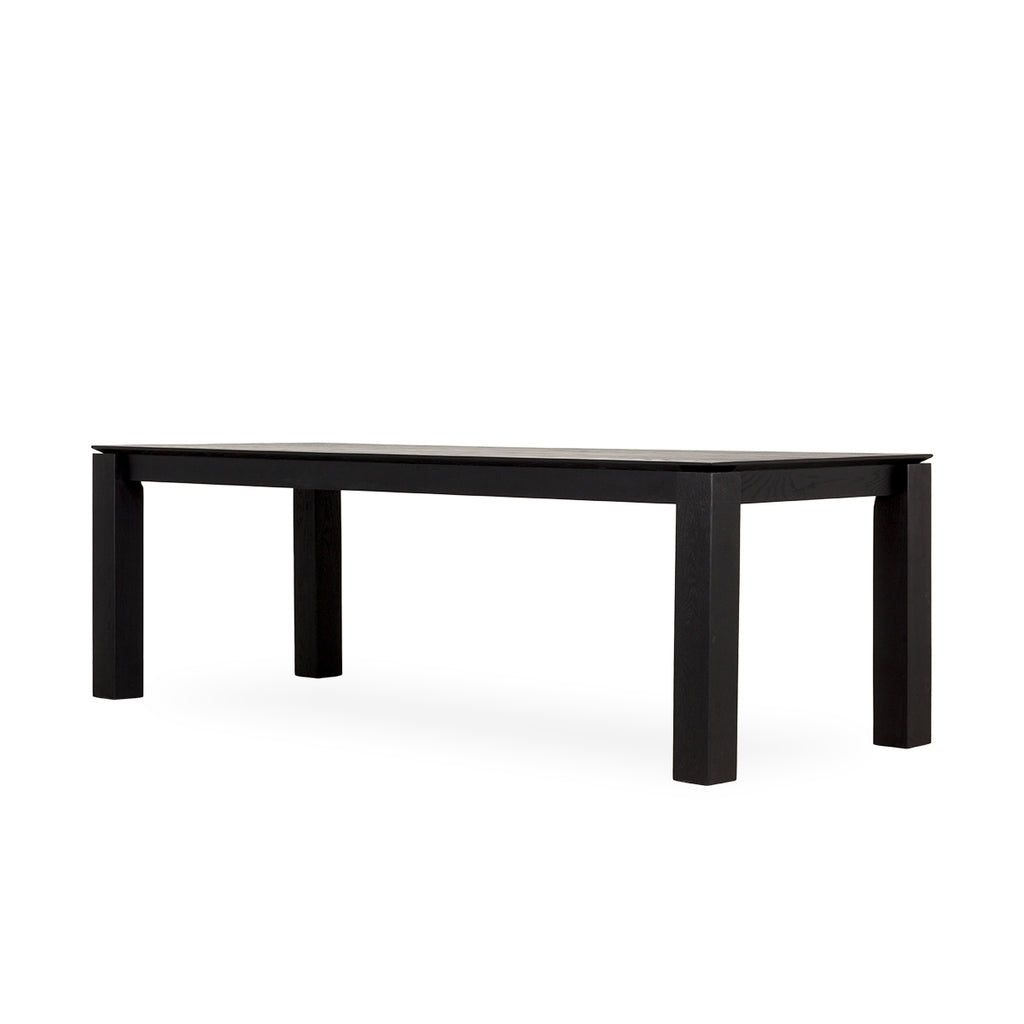 Oak table boxy black