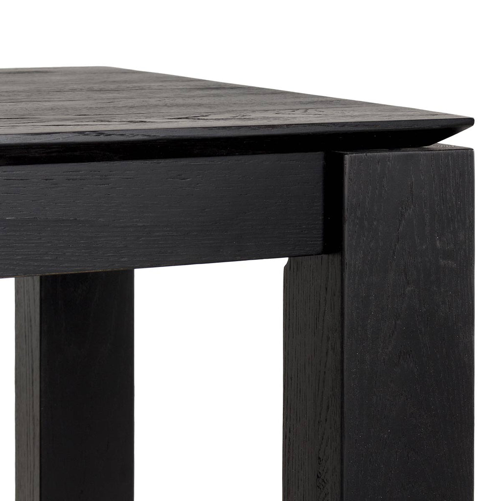 Oak table boxy black