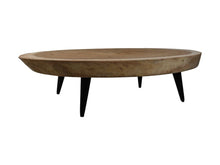 Load image into Gallery viewer, Round Coffee Table-ø80x18-Natural/Black-Munggur/Metal