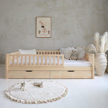 Load image into Gallery viewer, Basic Love Plus Bed with railing 2/3 length 200x140 natural