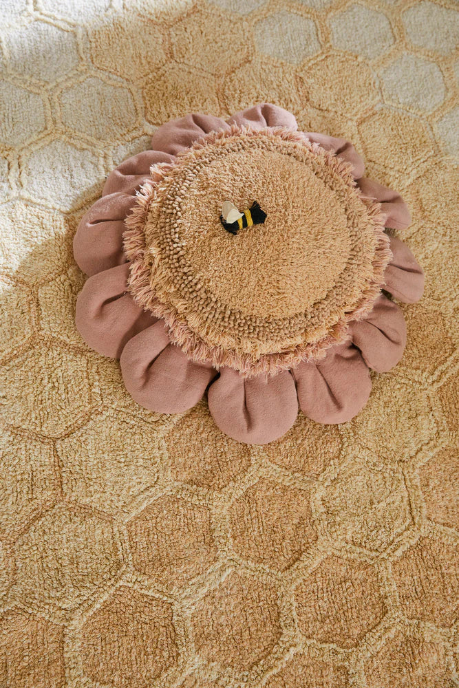 FLOOR CUSHION PINK DAISY