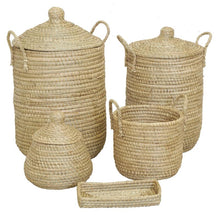 Load image into Gallery viewer, Set of 5 seagrass storage baskets