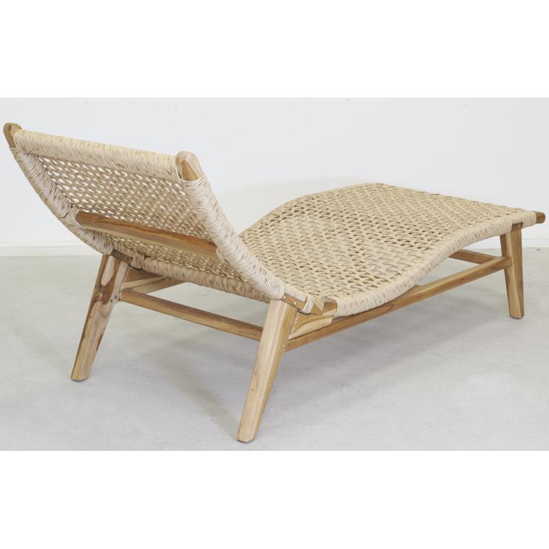 Teak sun lounger