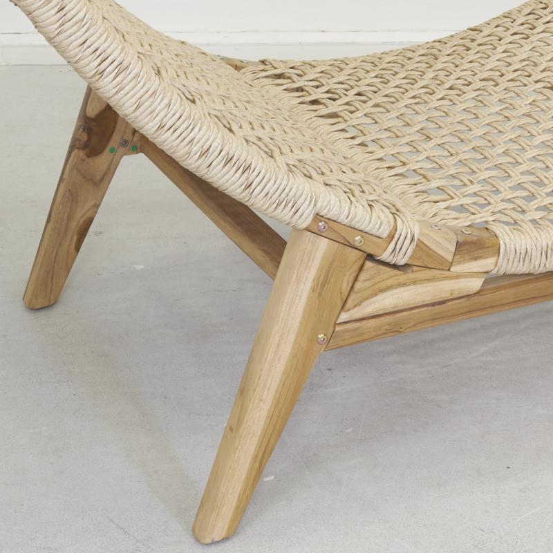 Teak sun lounger