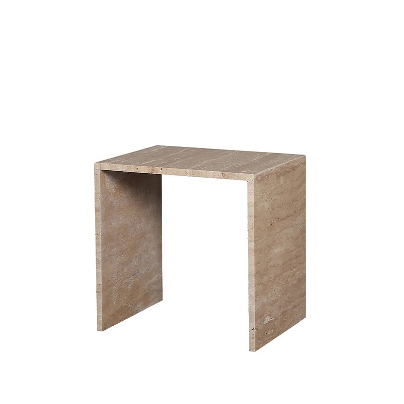 Travertine Side Table