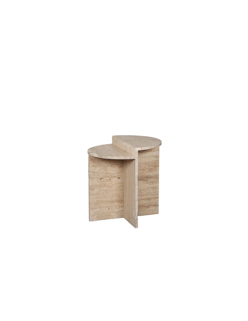 Travertine Side Table