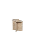 Travertine Side Table