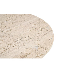 Load image into Gallery viewer, Mango wood with travertine marble table