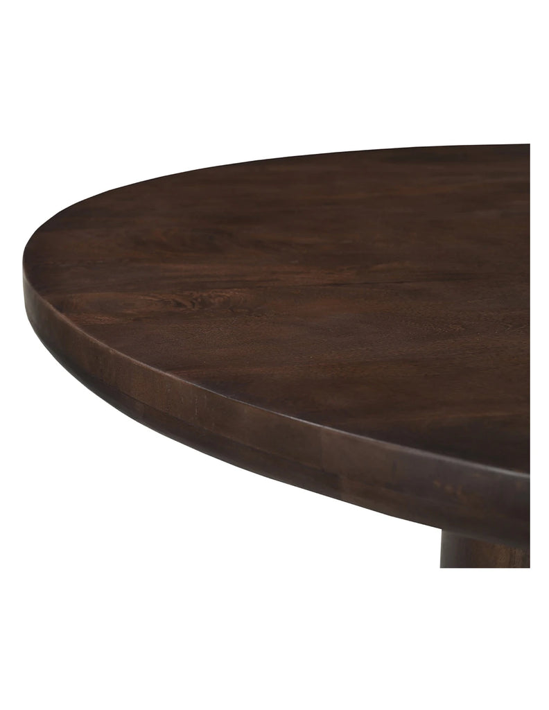 Brown mango round coffee table