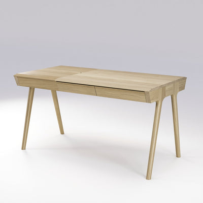 Grand bureau en bois d'orme clair 150x73x h73 cm