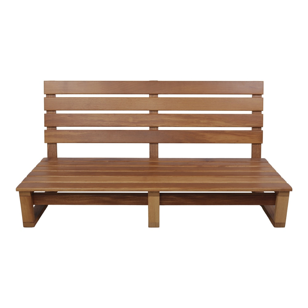 WOODEN LOUNGE BENCH WITH CUSHIONS