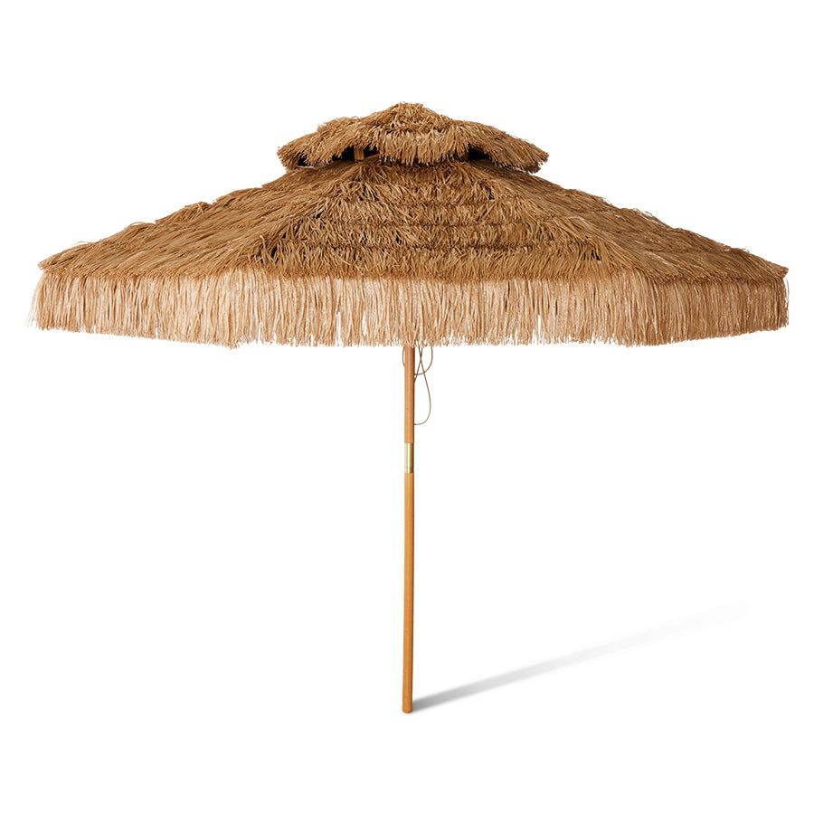 Raffia patio umbrella