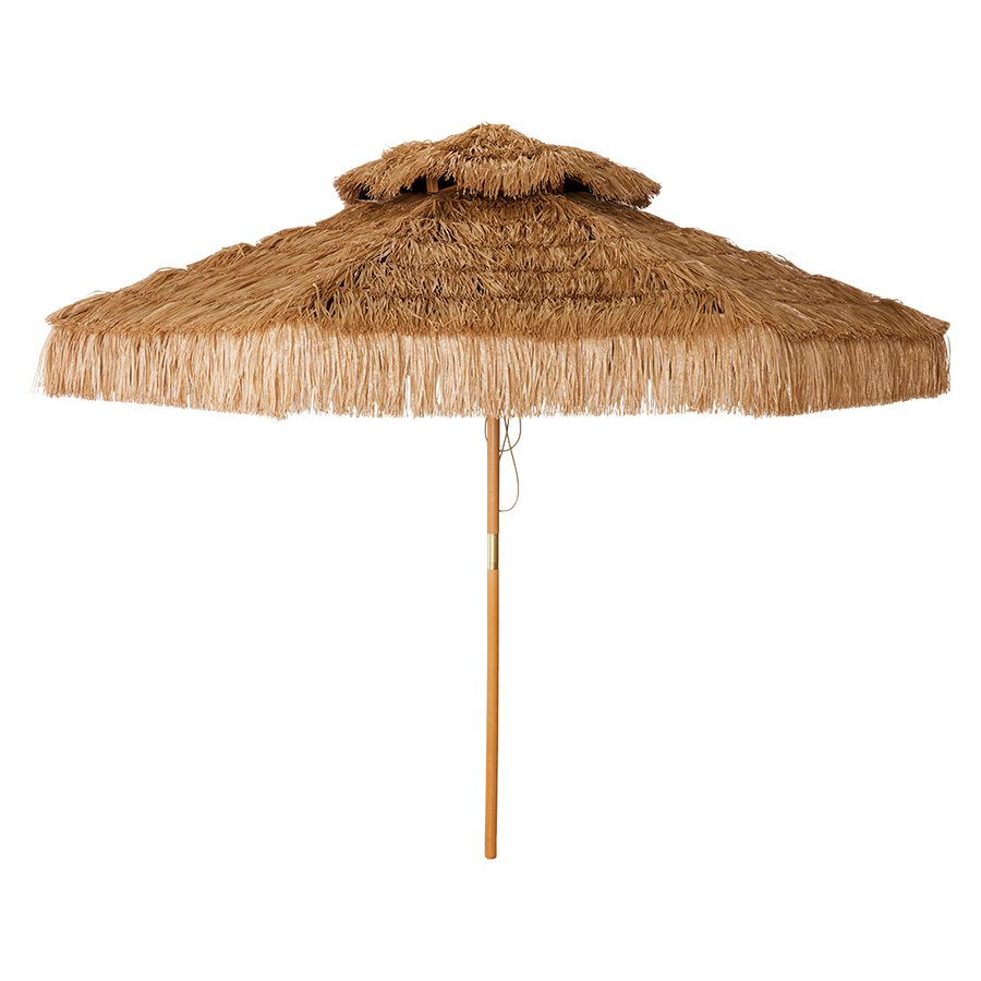 Raffia patio umbrella