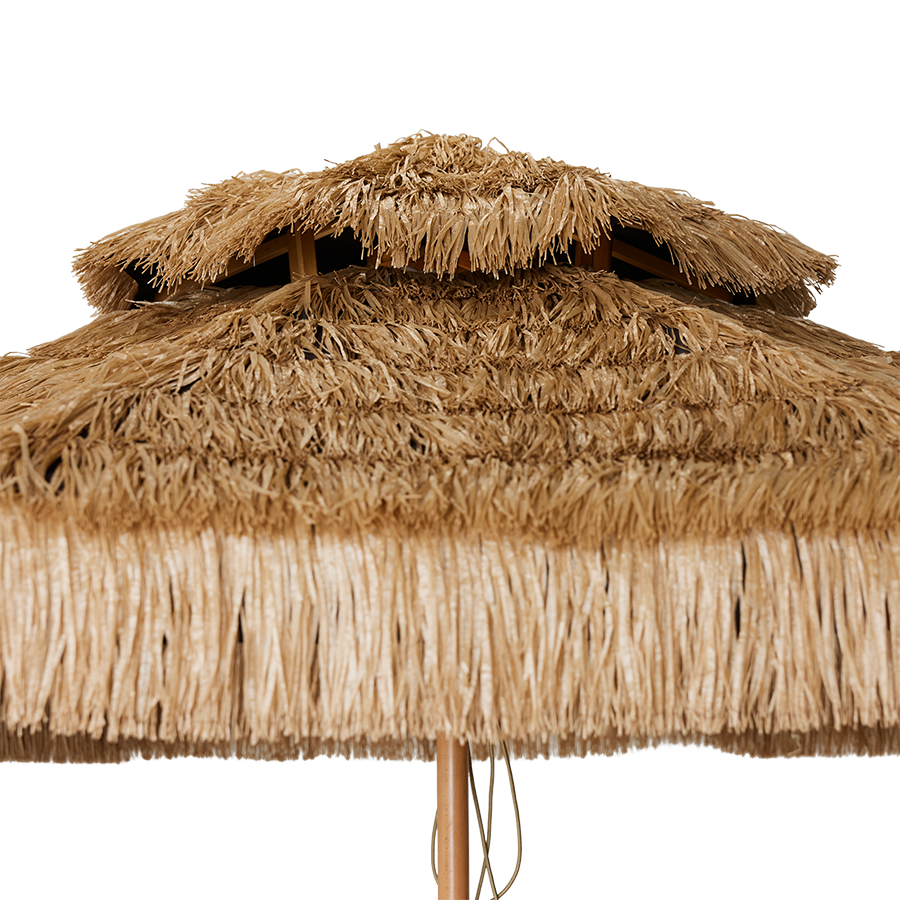 Raffia patio umbrella