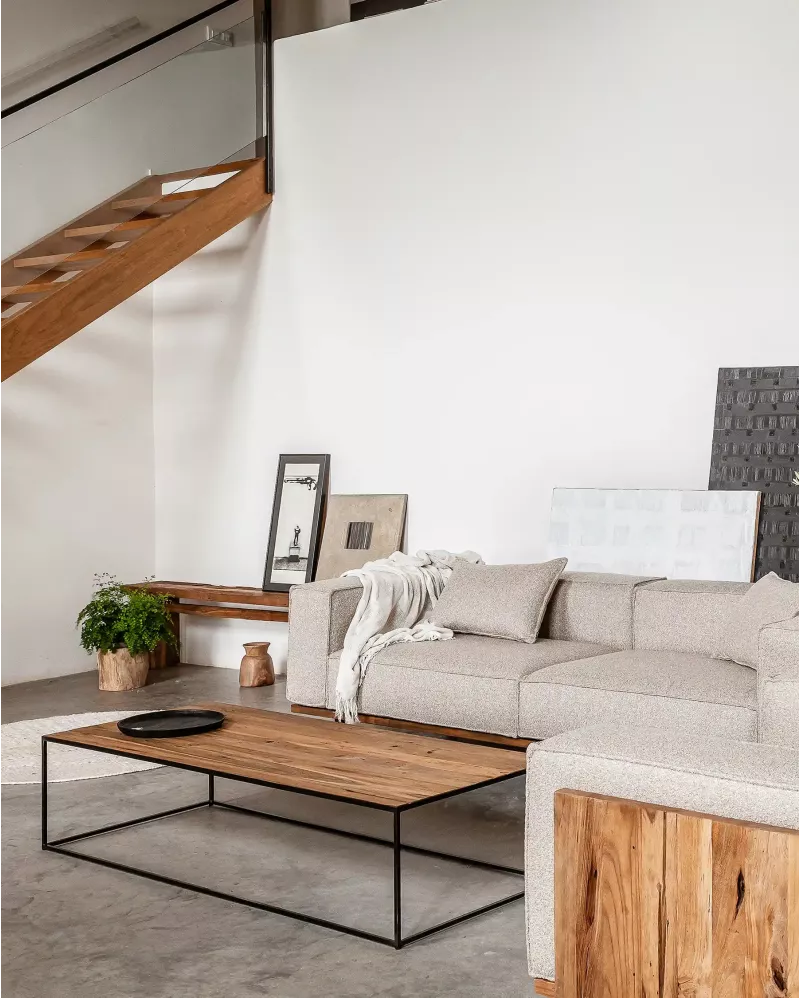 Recycled Teak Wood Coffee table 120 x 60 x 35 cm