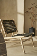 Load image into Gallery viewer, Teak and rope lounge chair