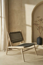 Load image into Gallery viewer, Teak and rope lounge chair