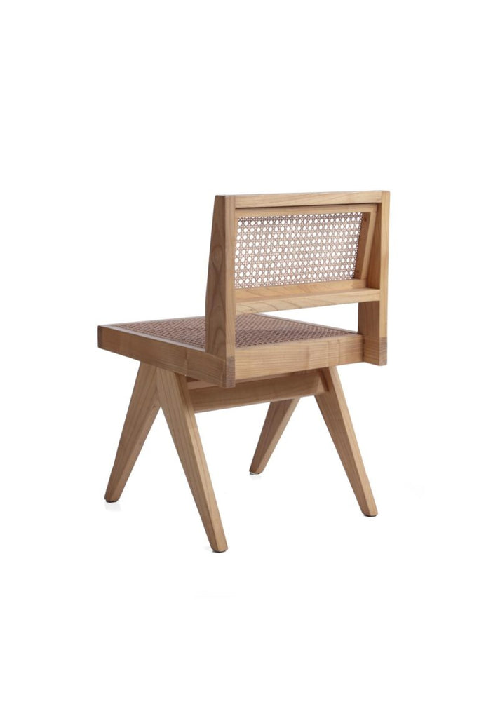 Teak and rattan chair