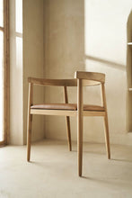 Load image into Gallery viewer, Teak and leather dining chair