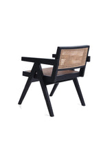 Load image into Gallery viewer, Teak and rattan chair black