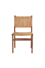 Load image into Gallery viewer, Teak and rattan chair 49x51x87cm