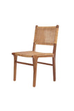 Teak and rattan chair 49x51x87cm