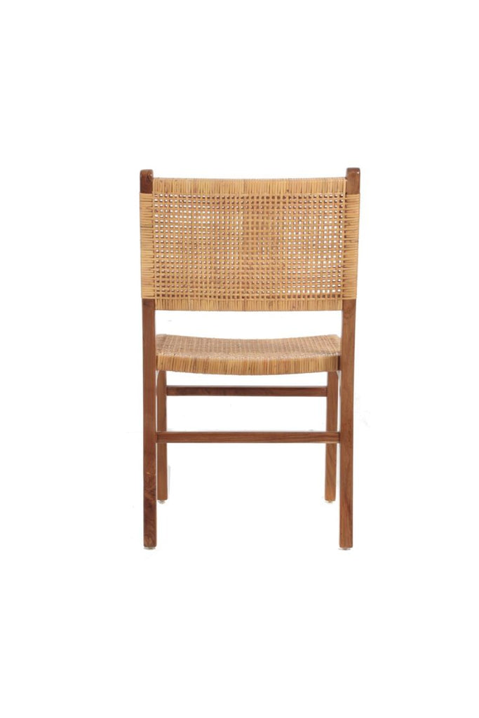 Teak and rattan chair 49x51x87cm