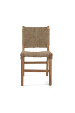 Load image into Gallery viewer, Seagrass and teak dining chair