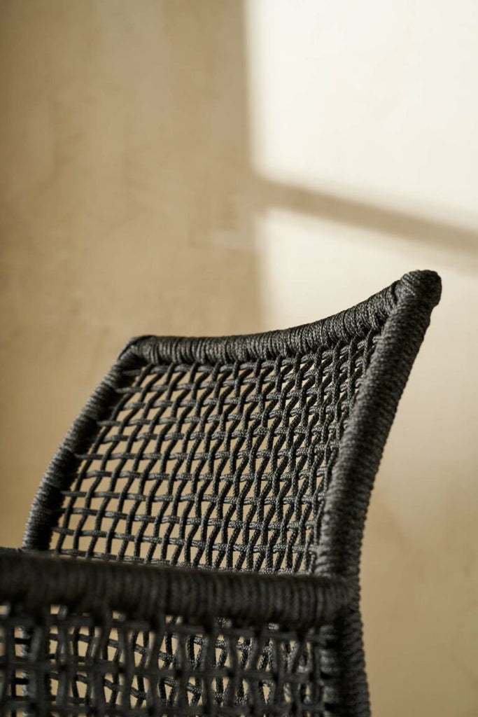 Rope armchair black