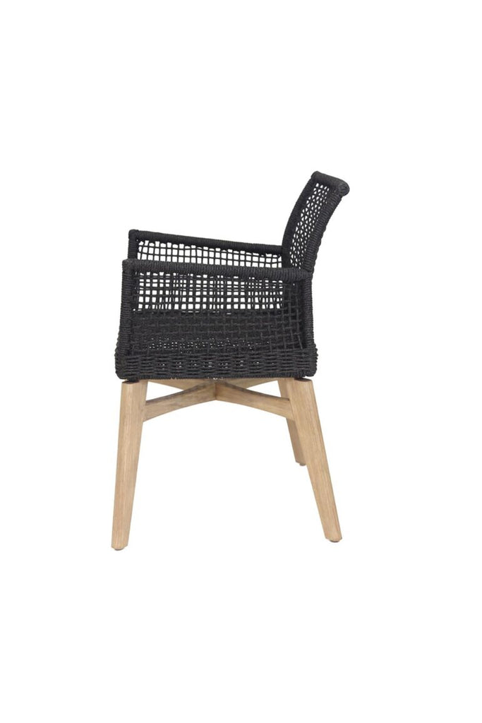 Rope armchair black