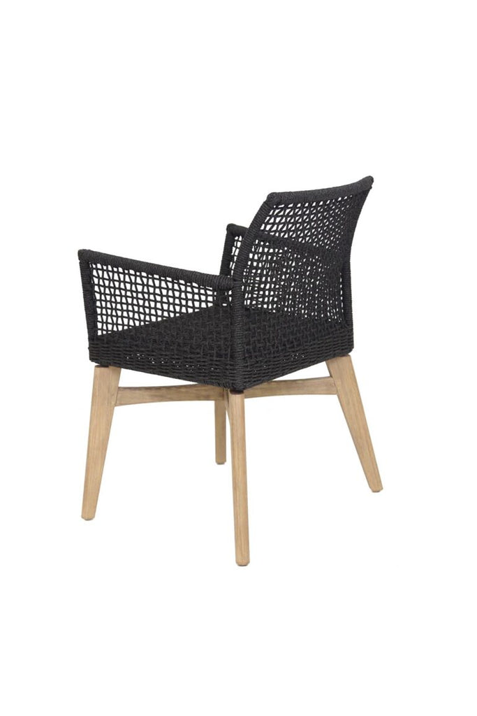 Rope armchair black