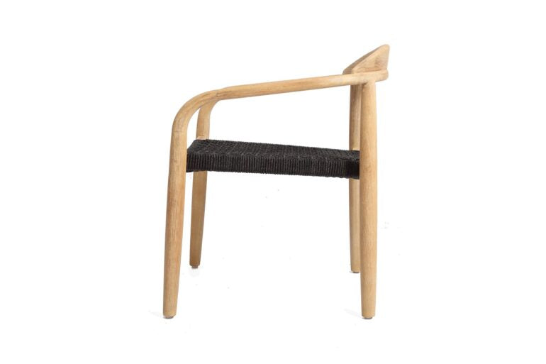 Eucalyptus dining chair black