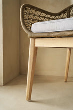 Load image into Gallery viewer, Acacia wood and rope dining chair