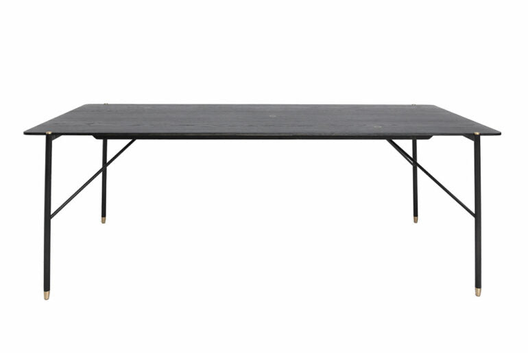 Black dining table 200x93x75cm