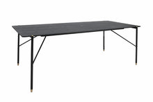 Load image into Gallery viewer, Black dining table 200x93x75cm