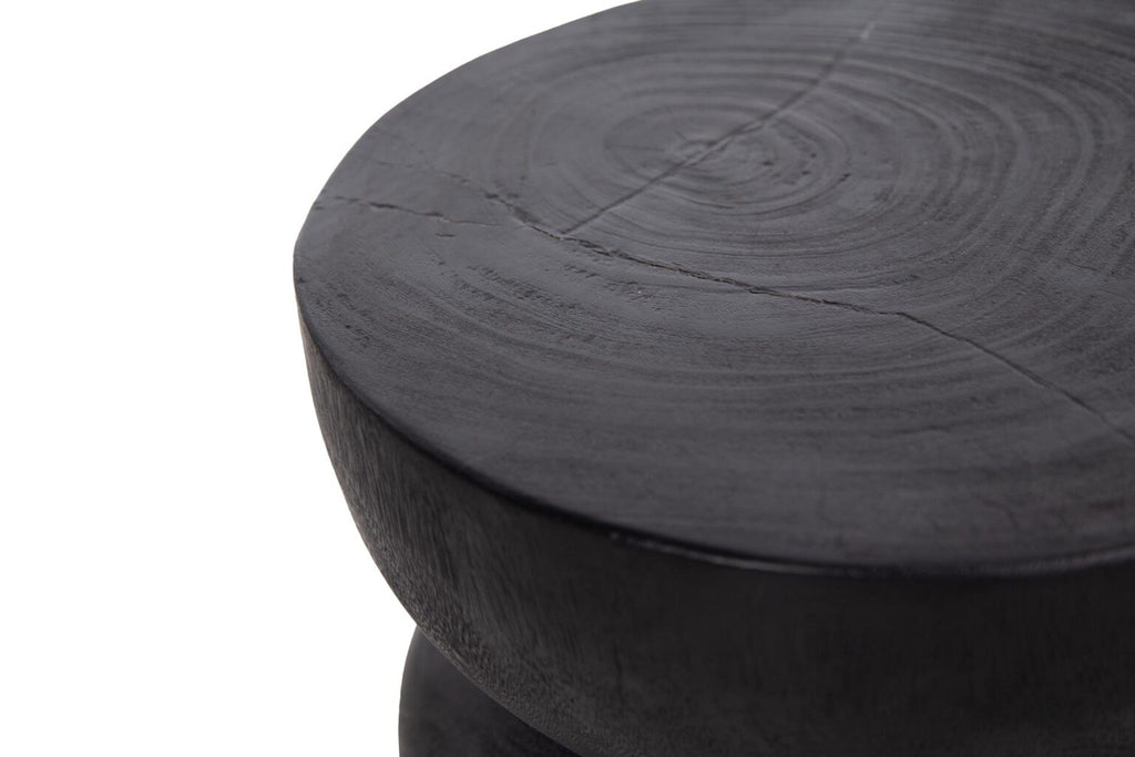 Solid Suar Stool Black