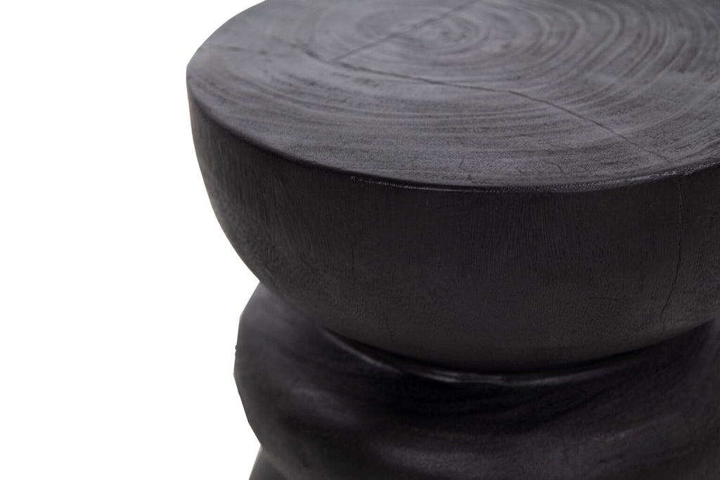 Solid Suar Stool Black